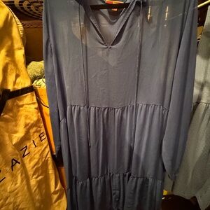 EVRI Royal Blue Ruffled Dress